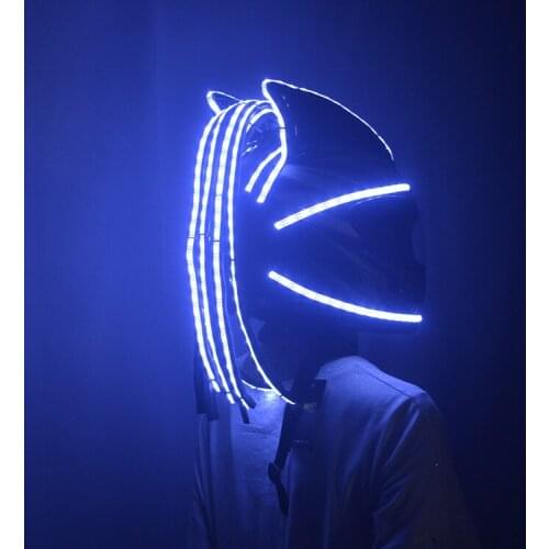 Christmas flash luminous helmet LED light headgear DJ SINGER Stage show wear