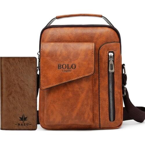 Shoulder Bag Leather Man Handbag Designer Luxury Cross Waterproof Multifunctional Business Tablet Mens Messenger Sling Bag