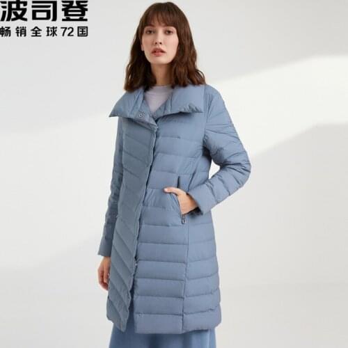 Bosideng womens warm outer wear thick medium and long urban classic winter down jacket commuter goose down b90131036