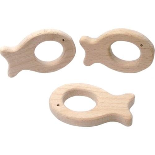 1pcs Baby Teether Beech Wooden Teether Baby Teething Toy Teething Accessories Kids Teething Pendant Nursing Holder