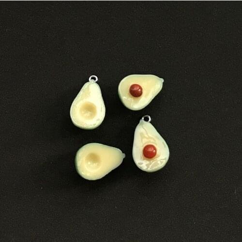 10pcs/lot 21.5*15*10mm Flatback resin avocado bff friendship charms perfect for pendants,earrings diy Keychain parts