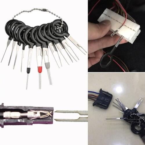 11Pcs Car Wire Terminal Removal Tool Car Electrical Wiring Crimp Connector Pin Extractor Kit Automotive Plug Picking Tool