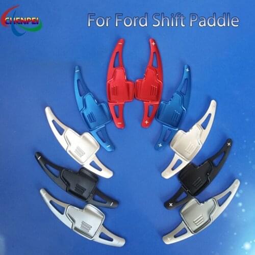 2pcs Aluminum Car Steering Wheel Shift Paddle Extension Shifter For Ford Escape Focus kuga Ecosport 2020 Interior Accessories