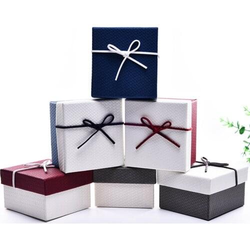 2021 Square Jewelry Organizer Box Luxury Square Velvet Jewelry Earring Ring Display Case Packaging Box Portable Travel Wedding