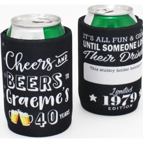 400 Pieces Print Your Design Personalised Stubby Holders Promotional Wedding Gift Customize Sublimated Coolers Beer Can Cover