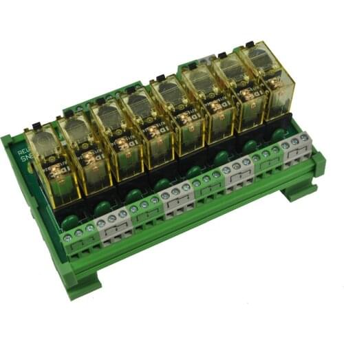 8 channel 1 SPDT DIN Rail Mount IDEC RJ1S Interface Relay moudle