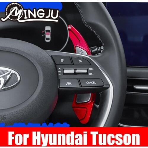 For Hyundai Sonata 10th Elantra 7th MISTRA Tucson 2021 Car Accessories Metal Steering Wheel Shift Paddles Shifter Extension