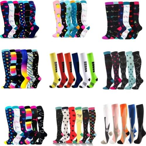 Compression Socks Wholesale Men Women Socks 30 mmhg Graduated Pressure Stockings Outdoor Running Marathon Fitness Knee Stockings