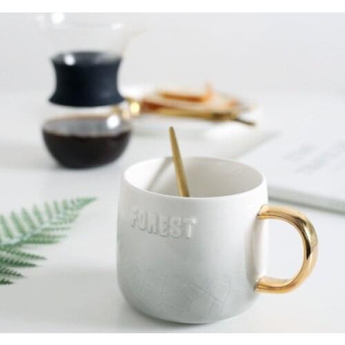 Creative ceramic retro European gradual crack Coffee Cup Mug milk juice drinking cup personality breakfast cup household cafe