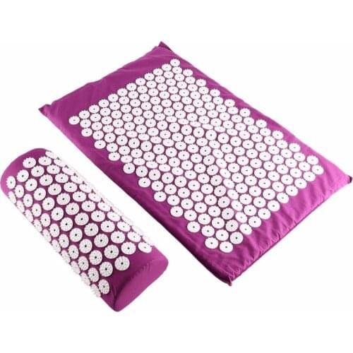Body Head Foot Neck Massager Cushion Mat Set Acupressure Relieve Stress Pain Aches Muscle Tension Spike Yoga Mat With Pillow hot