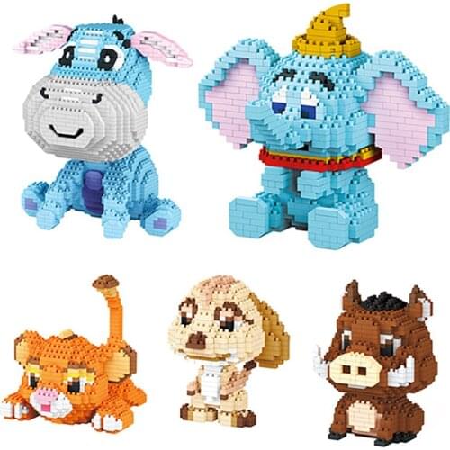 Disney Dumbo model Diamond small particle building blocks Animal model building blocks Toys for training childrens endurance