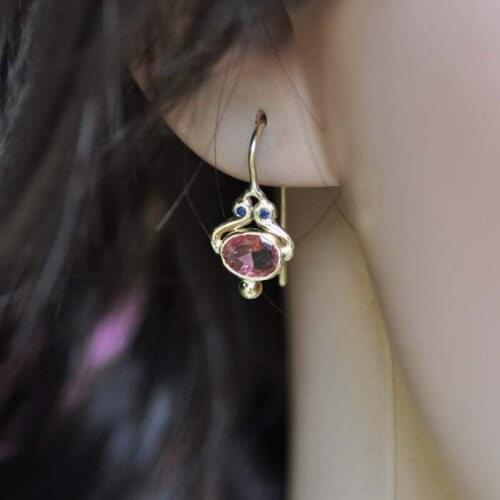 Fashion Cute Drop Earrings Dainty Frog Oval Crystal Zircon Europe America Unusual Jewelry For Women Statement Wedding Party