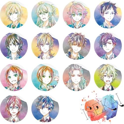 Ensemble Stars Anime Badge Game Fine Tenshouin Eichi UNDEAD Ogami Koga Sakuma Rei 2wink Metal Badge Brooch Pin