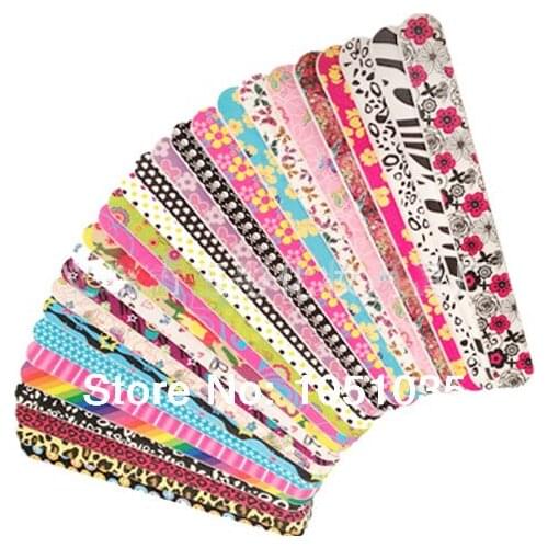 Free shipping printed nail file emery board nail art file 500 pcs/lot