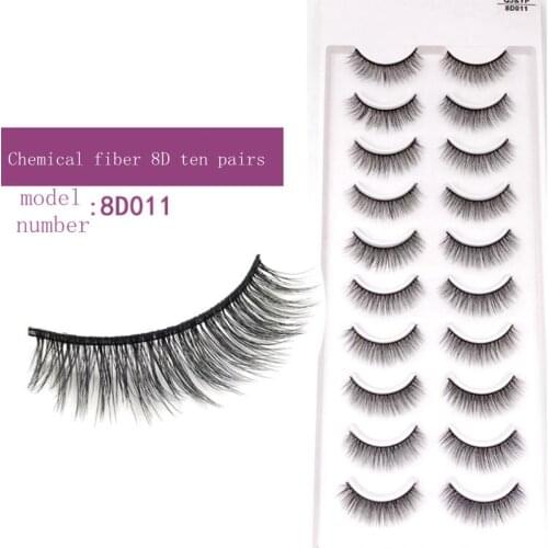 New 10 Pairs Natural False Eyelashes Fake Lashes Makeup 3 D Mink Lashes Eyelash Extension Mink Eyelashes Beauty Dolls Eyelashes