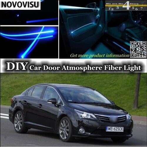 NOVOVISU For TOYOTA Avensis interior Ambient Light Tuning Atmosphere Fiber Optic Lights Inside Door Panel illumination Refit