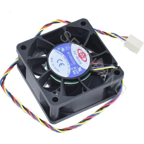 Genuine New DF126025BU DC12V 0.80A 60x60x25mm Four Wires Server Square Cooling Fan