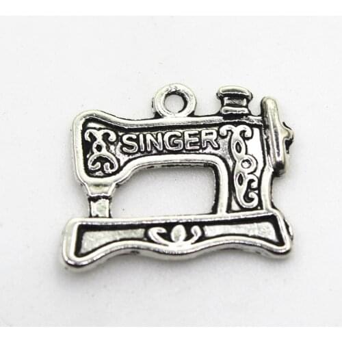 Wholesale 50pcs/lot Silver sewing machine charm dangle charms DIY bracelets pendants hanging charms jewelry accessories