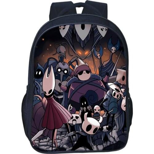 16 Inch Hollow Knight Backpack Children School Bags Boys Girls Daily Travel Backpack Cartoon Mochila School Gifts