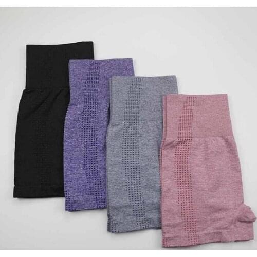 High Waist Tight-fitting Seamless Yoga Fitness Womens Shorts Leggings Sports Net Celebrity Jogging Elastic Hip Shorts
