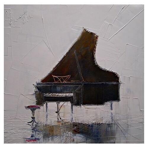 Modern Canvas Art Painting The Piano Modern Wall Pictures Oil Painting Still Life Home Decor Living Room Oil Painting Handmade