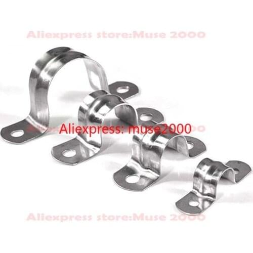 5-150MM dia 304 stainless steel U shape tube clamp PVC water pipe fasten clasp holder base spacer PVC pipe saddle clamp