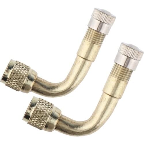 2 Pack Tire Stem Extender Motorcycle Car Tire Valve Extension Adapter Yellow 90