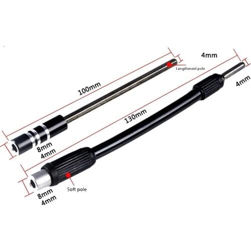 Hard/Flexible Bendable Extended Extension Magnetic Shaft Screwdriver Bit Holder 4mm Hex Drive Drill Bit Universal Extension Rod