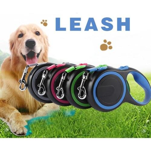 Dog Leash 5M Retractable Automatic Flexible Dog Puppy Cat Traction Rope Belt Dog Leash for Small Medium Dogs Pet Products