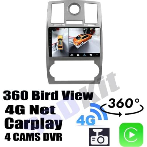 Car Audio Navigation GPS Carplay DVR 360 Birdview Around 4G Android System For Chrysler 300 300C 2005~2009