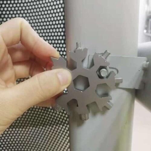 Free Shipping 18-in-1 Multi-tool Card Combination Compact and Portable Outdoor Products Snowflake Tool Card