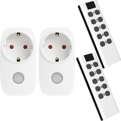 Wireless Remote Control Switch Electric Socket EU FR Universal Plug 433Mhz Smart Switch 16A Electrical Outlets with Night Light