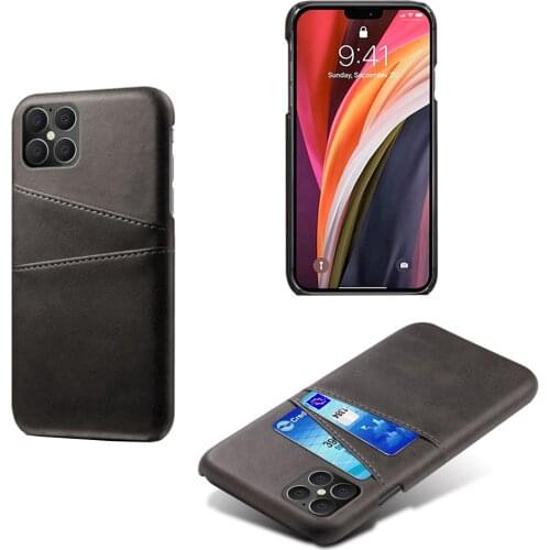 For iPhone 12 11 Pro Max Case Credit Card Vintage PU Leather Phone Wallet Cover with Card Slots for iPhone X XR XS Max