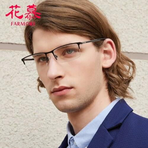Business Metal Spectacle Frame Mens Half-Frame Fashion Glasses Frame Fm1835