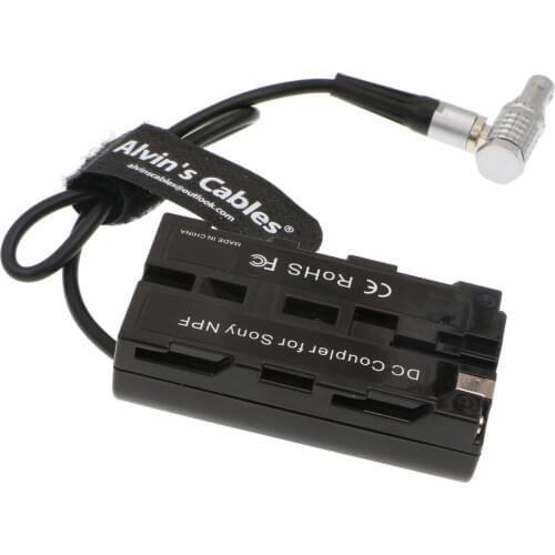 Z CAM E2 Flagship 2 Pin to NP F970 Dummy Battery Power Cable for Atomos Ninja V Shinobi Monitor Right Angle 2 Pin Male to NP F55