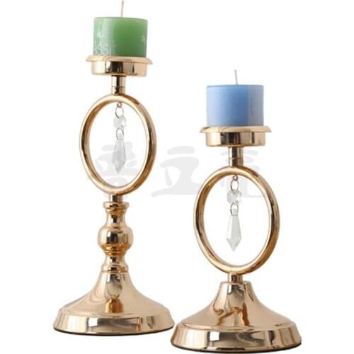 IMUWEN Metal Candle Holders Luxury Candle Stand Fashion Candelabra Table Candle Stand Exquisite Candlestick Home Decor