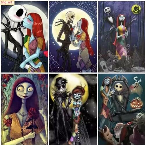 The Nightmare Before Christmas 5D DIY Diamond Painting Full Square Round Diamond Embroidery Mosaic Home Decor Gift Disney