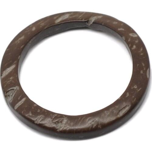 Doreen Box Lovely Coconut Shell Closed Jump Rings Coffee 4cm Dia,20PCs (B22716)