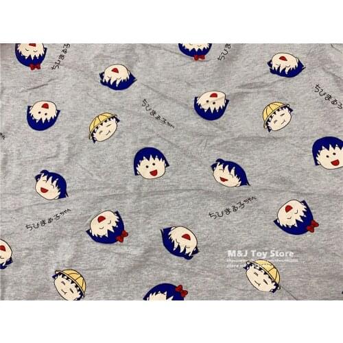 100X185cm Cartoon knit cotton fabrics Patchwork DIY girl cloth material Sewing T-shirt