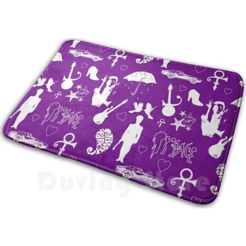 Prince Pattern 1 Soft Non-Slip Mat Rug 2013 Carpet Cushion Prince Singer Rodgers Nelson Purple Rain Guitar Doves Cry Symbol