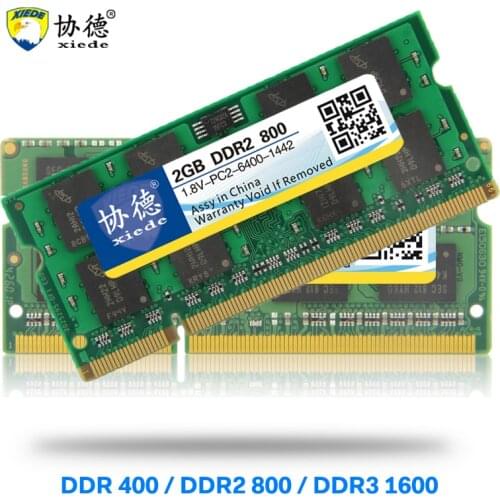XieDe Laptop Memory Ram Notebook Sodimm Memoria Module DDR1 DDR2 DDR3 1600 Mhz 1333 800 400 8GB 4GB 2GB 1GB 512MB DDR 1 2 3