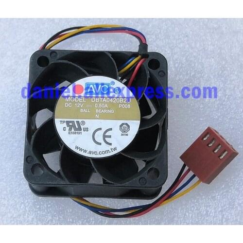 Original AVC dbta0420b2u 4020 4-wire speed regulation 4cm violent high speed and large air volume 12V 0.50a