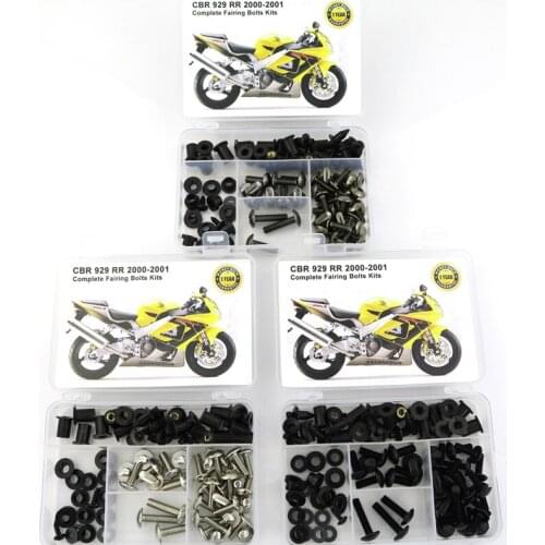 Fit For Honda CBR929RR 2000 2001 Complete Full Fairing Bolts Kit Screw Fairing Clips Speed Nuts Covering Bolts Steel