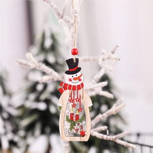 Woodden Pendants 2021 Xmas Christmas Tree Decorations Christmas Decorations for Home DIY Kids Toys Gifts Navidad New Year 2022