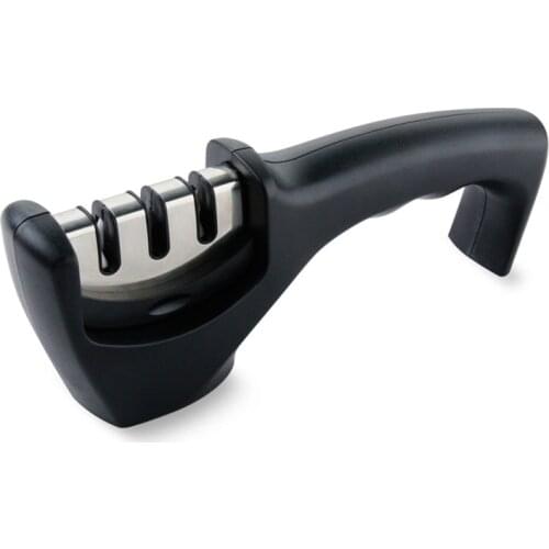 KEEMAKE Knife Sharpener 3-Stage Tungsten Diamond Ceramic Sharpener Tool Stainless Steel Whetstone Kitchen Knives Grinder Stone