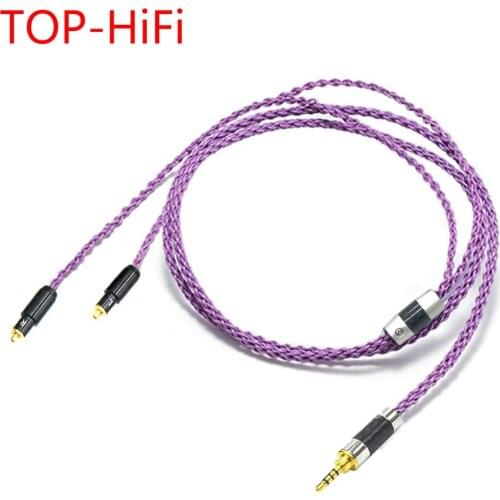 TOP-HiFi 3.5/6.35/2.5/4.4mm 4pin XLR Balanced Replacement Audio Cable 8core Wire for SRH1540 SR0 SRH1840 SRH1440 Headphones