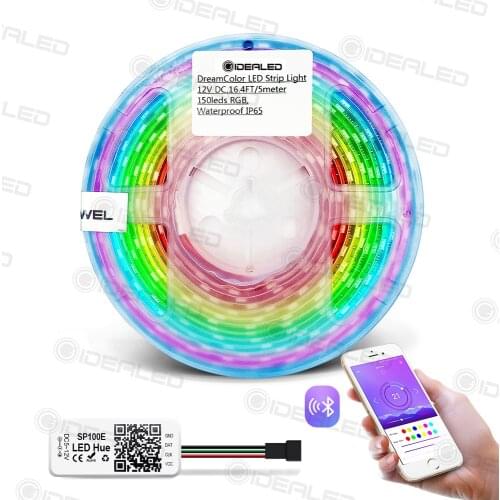 Smart LED Lights Strip bluetooth Controlled Color changing addressable Waterproof LED Flexible Lights Strip for Remote Control