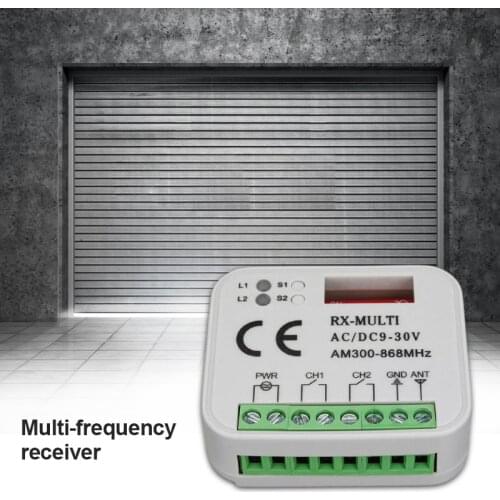 300MHz-868MHz Universal RX MULTI Receiver Multi-frequency Remote Control Receiver For Garage Door Switch Smart Home Control