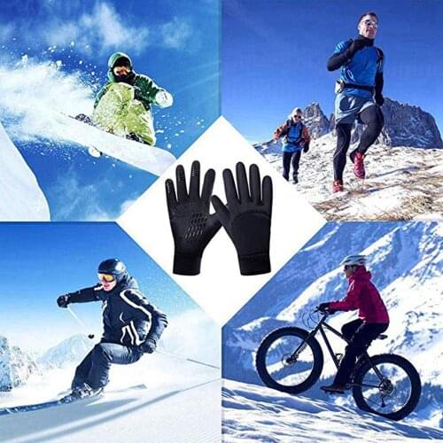 Touch Screen Windproof Outdoor Winter Sport Gloves For Men Women Thermal Thicken Ski Gloves Cycling Running Outdoor Gloves
