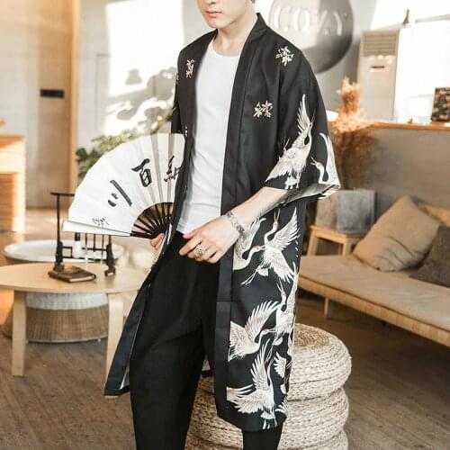 Japanese kimono men clothing haori yukata men Japanese kimono traditional streetwear japanese harajuku clothes DZ2003